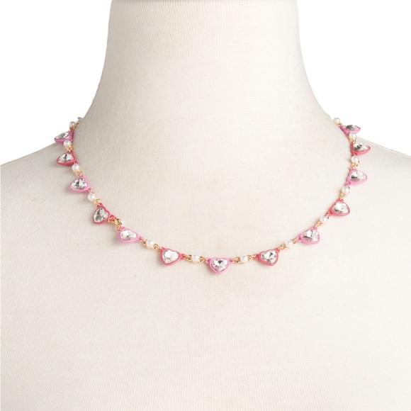NWT Betsey Johnson Heart Station Necklace - Picture 3 of 5